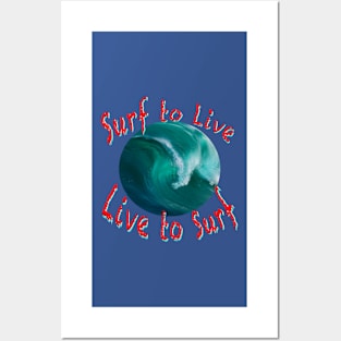 Live to Surf Posters and Art